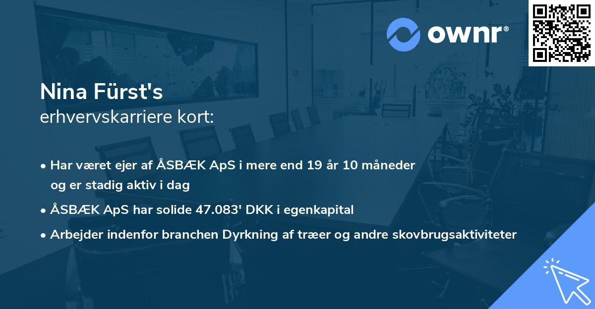 Nina Fürst's erhvervskarriere kort