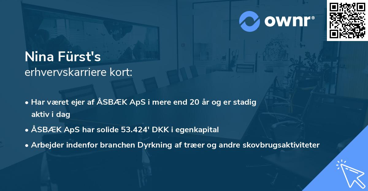 Nina Fürst's erhvervskarriere kort