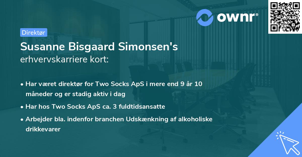 Susanne Bisgaard Simonsen's erhvervskarriere kort