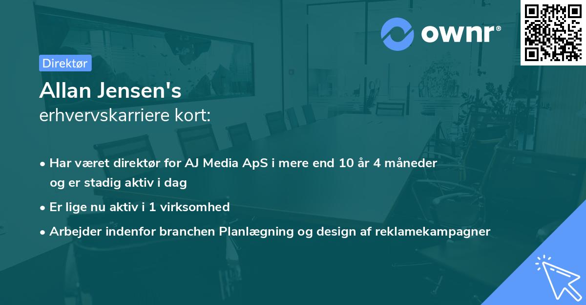 Allan Jensen's erhvervskarriere kort