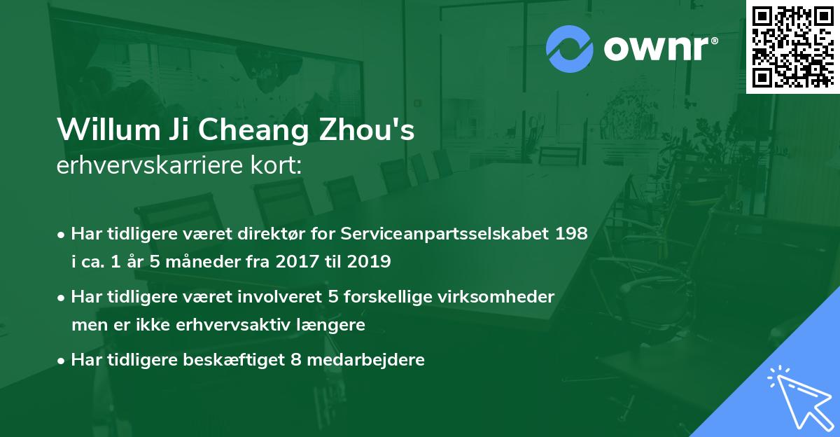 Willum Ji Cheang Zhou's erhvervskarriere kort
