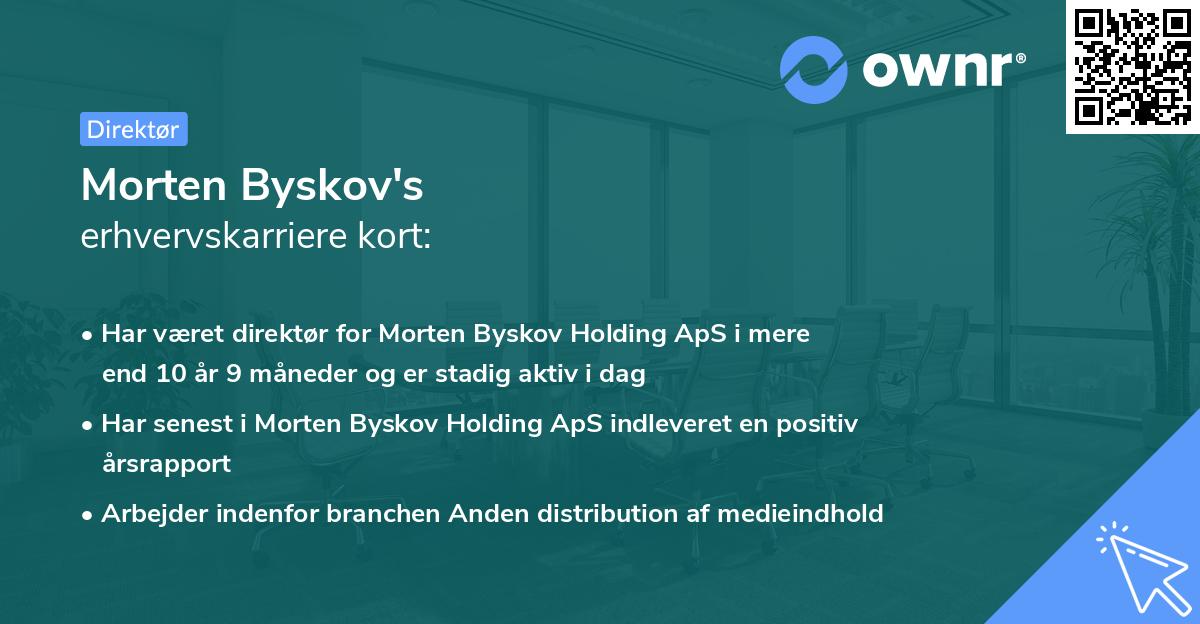 Morten Byskov's erhvervskarriere kort