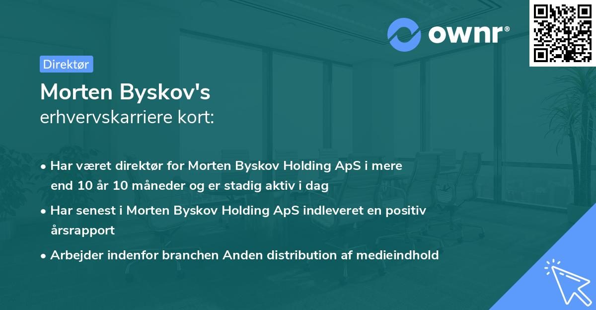 Morten Byskov's erhvervskarriere kort