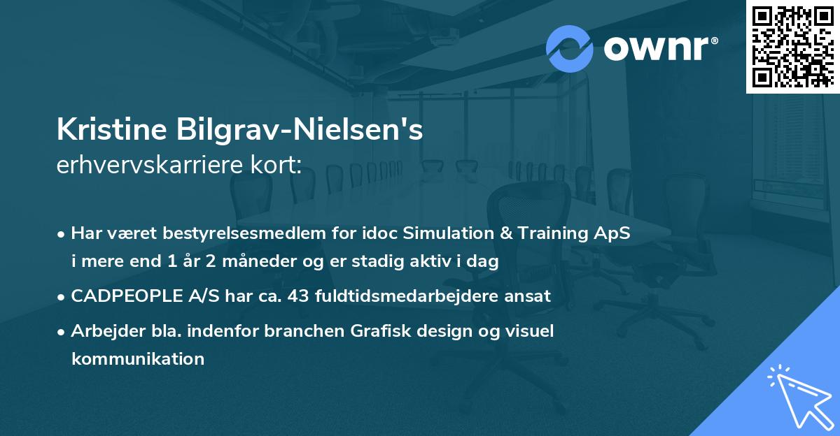 Kristine Bilgrav-Nielsen's erhvervskarriere kort