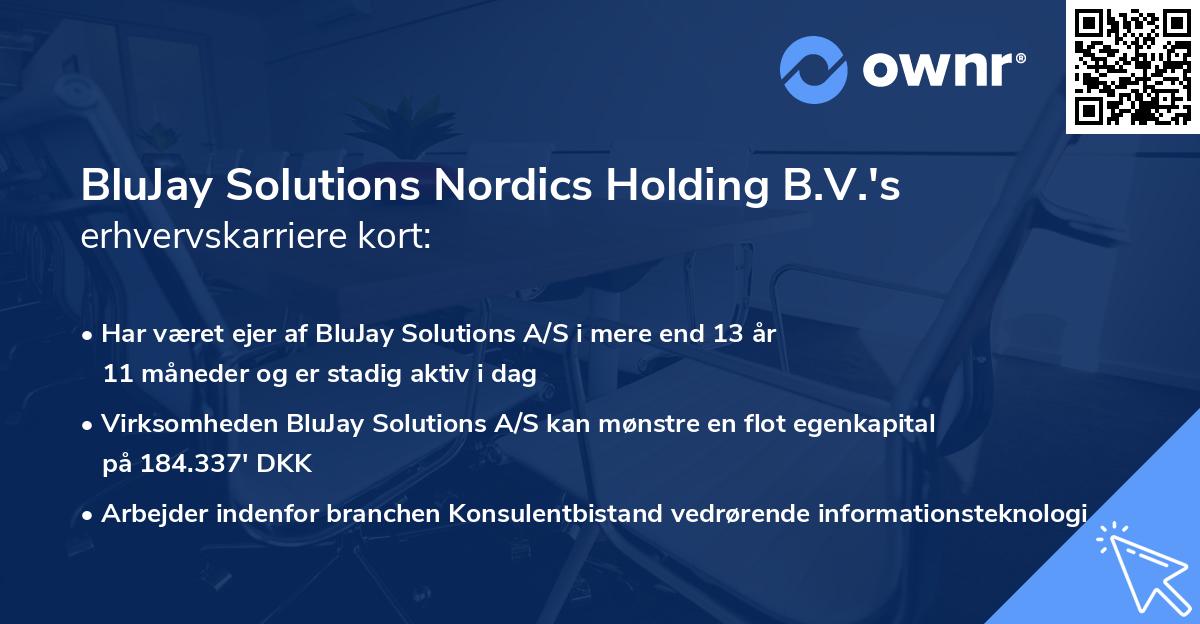 BluJay Solutions Nordics Holding B.V.'s erhvervskarriere kort