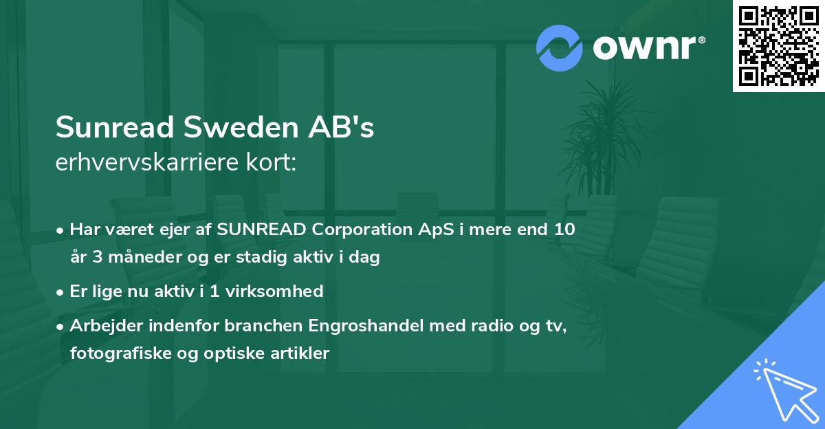 Sunread Sweden AB's erhvervskarriere kort