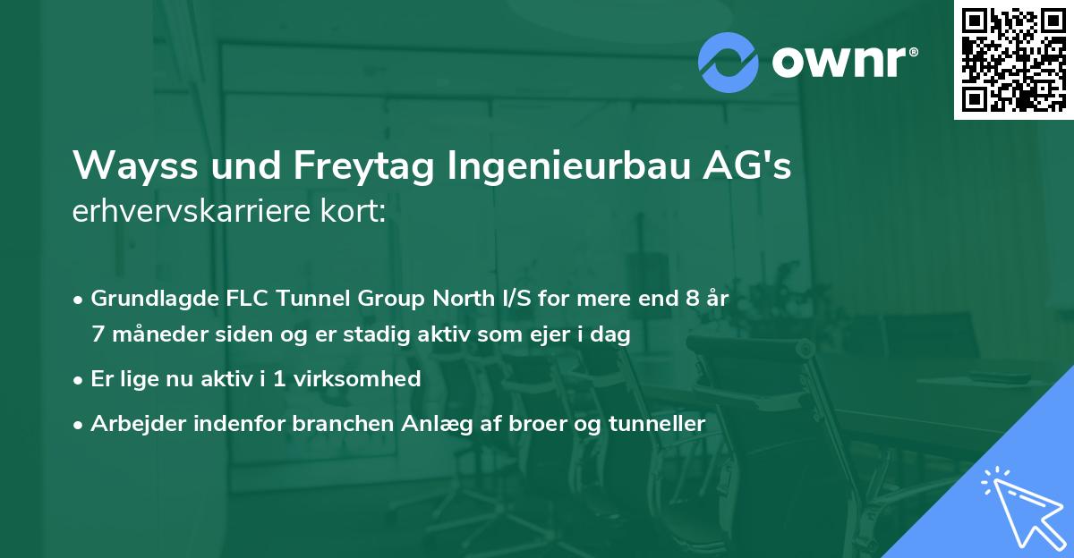 Wayss und Freytag Ingenieurbau AG's erhvervskarriere kort