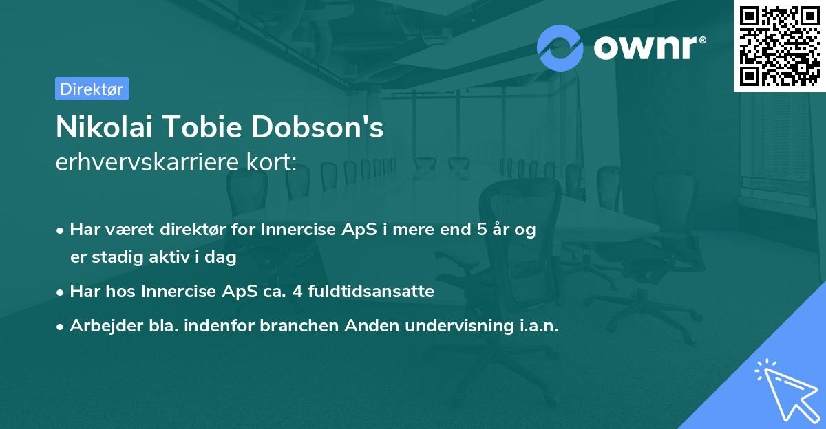 Nikolai Tobie Dobson's erhvervskarriere kort