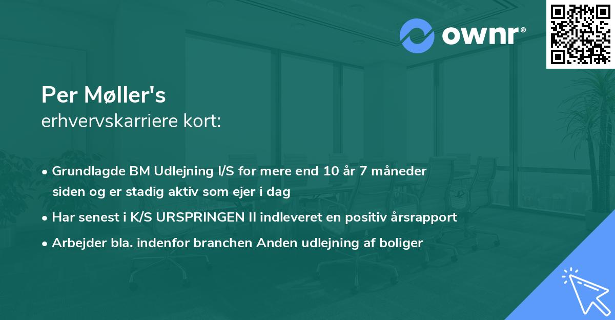 Per Møller's erhvervskarriere kort