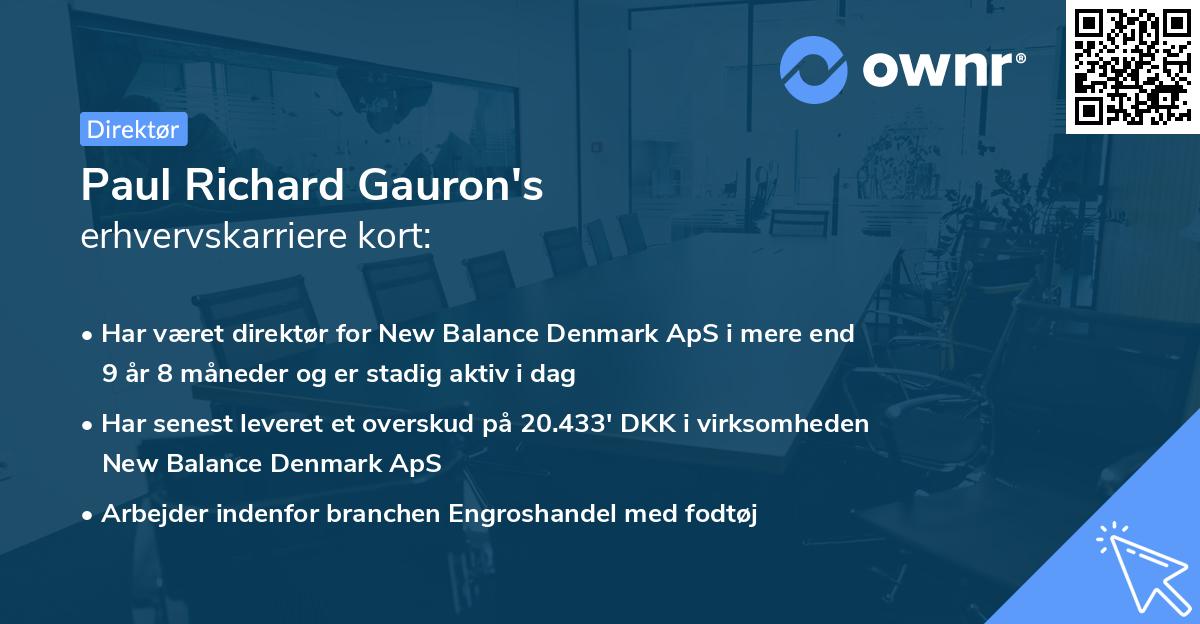 Paul Richard Gauron's erhvervskarriere kort