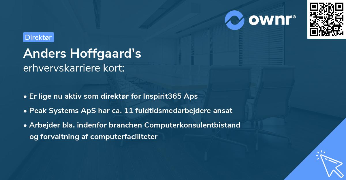 Anders Hoffgaard's erhvervskarriere kort