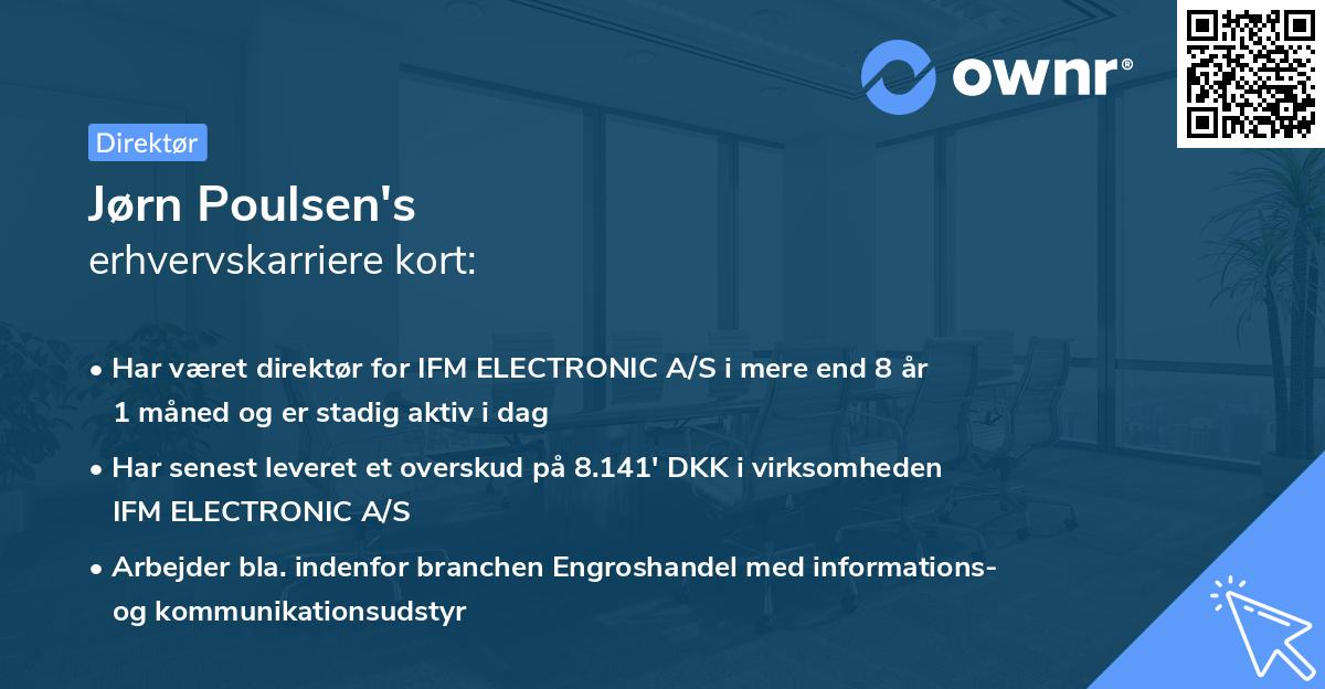 Jørn Poulsen's erhvervskarriere kort