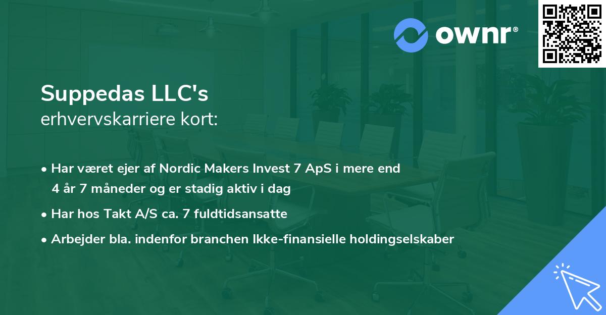 Suppedas LLC's erhvervskarriere kort