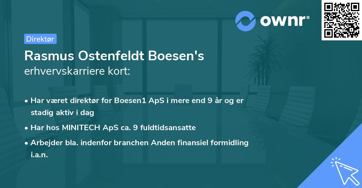 Rasmus Ostenfeldt Boesen's erhvervskarriere kort