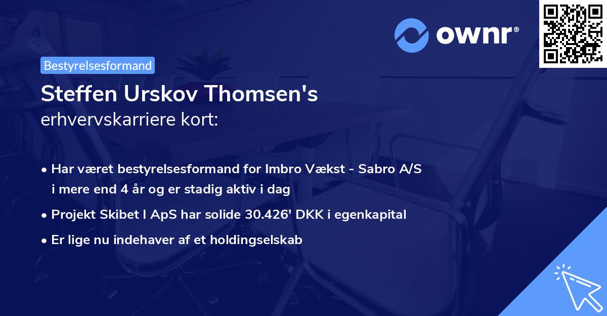 Steffen Urskov Thomsen's erhvervskarriere kort