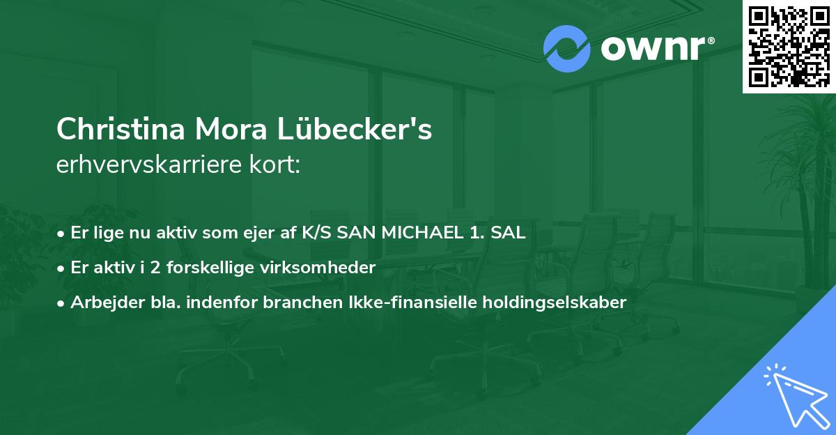 Christina Mora Lübecker's erhvervskarriere kort