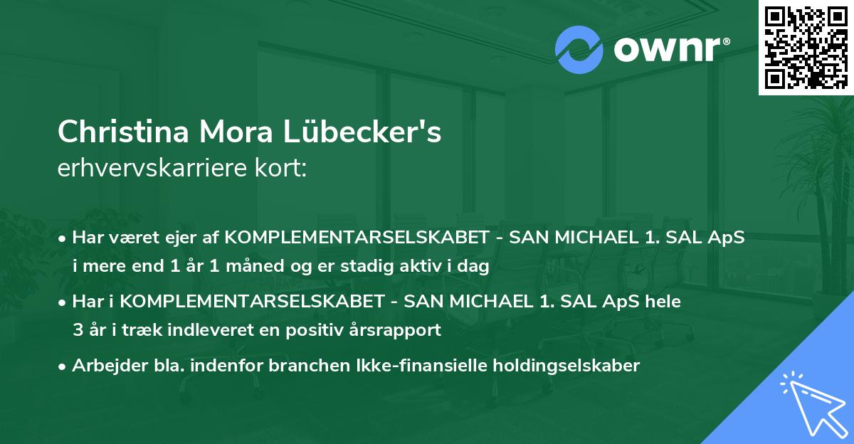 Christina Mora Lübecker's erhvervskarriere kort