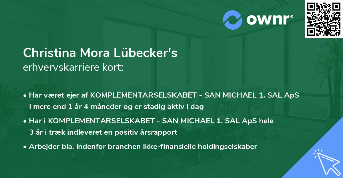 Christina Mora Lübecker's erhvervskarriere kort