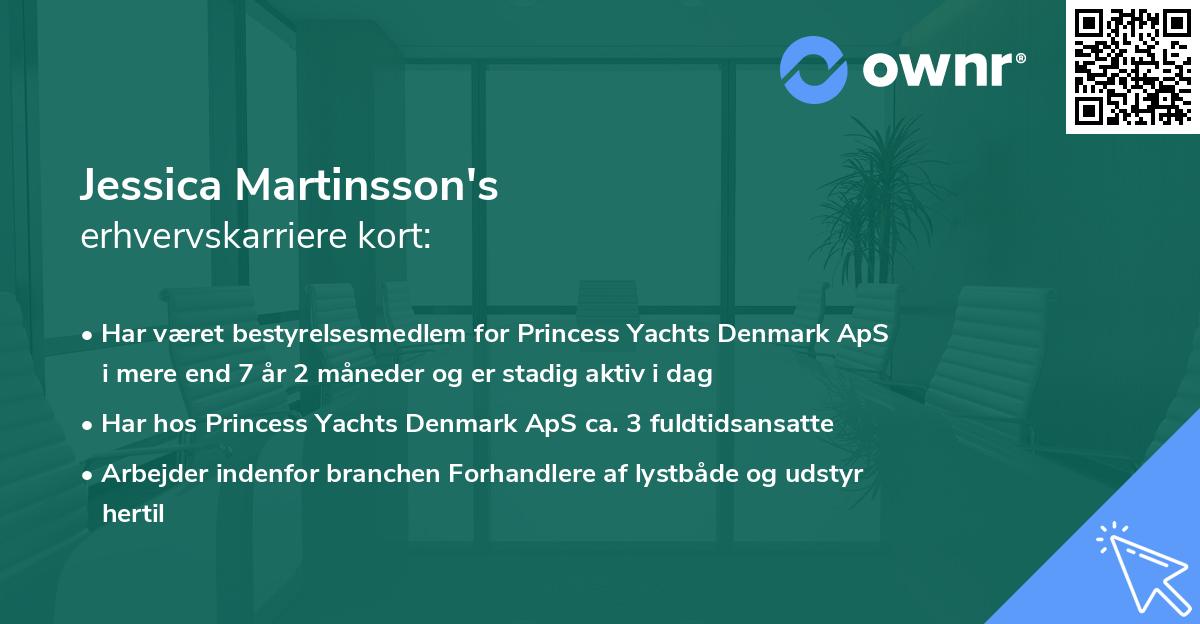 Jessica Martinsson's erhvervskarriere kort