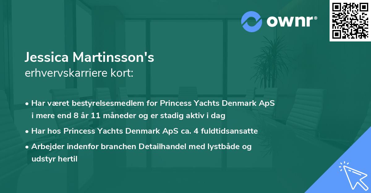 Jessica Martinsson's erhvervskarriere kort