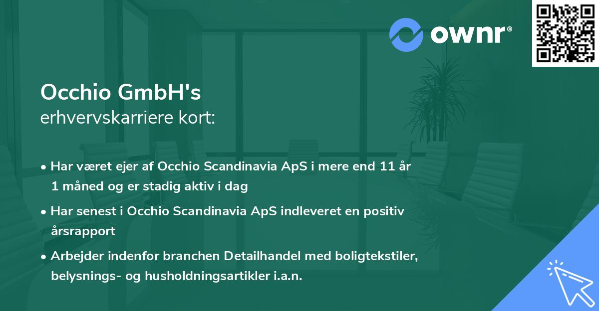 Occhio GmbH's erhvervskarriere kort