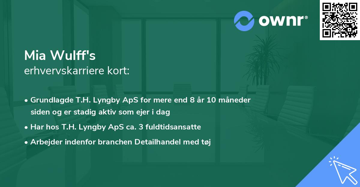 Mia Wulff's erhvervskarriere kort