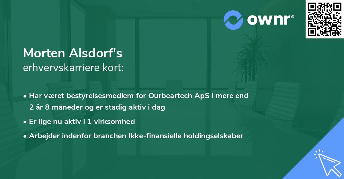 Morten Alsdorf's erhvervskarriere kort
