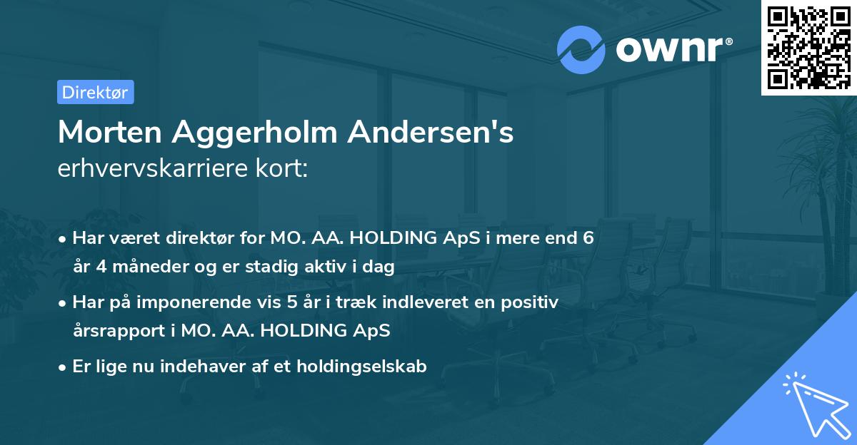 Morten Aggerholm Andersen's erhvervskarriere kort