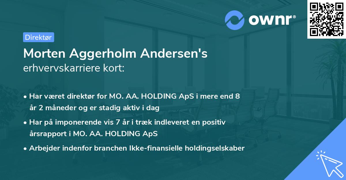Morten Aggerholm Andersen's erhvervskarriere kort