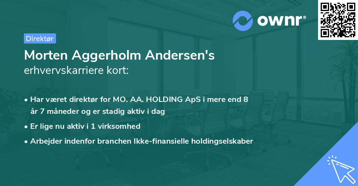 Morten Aggerholm Andersen's erhvervskarriere kort