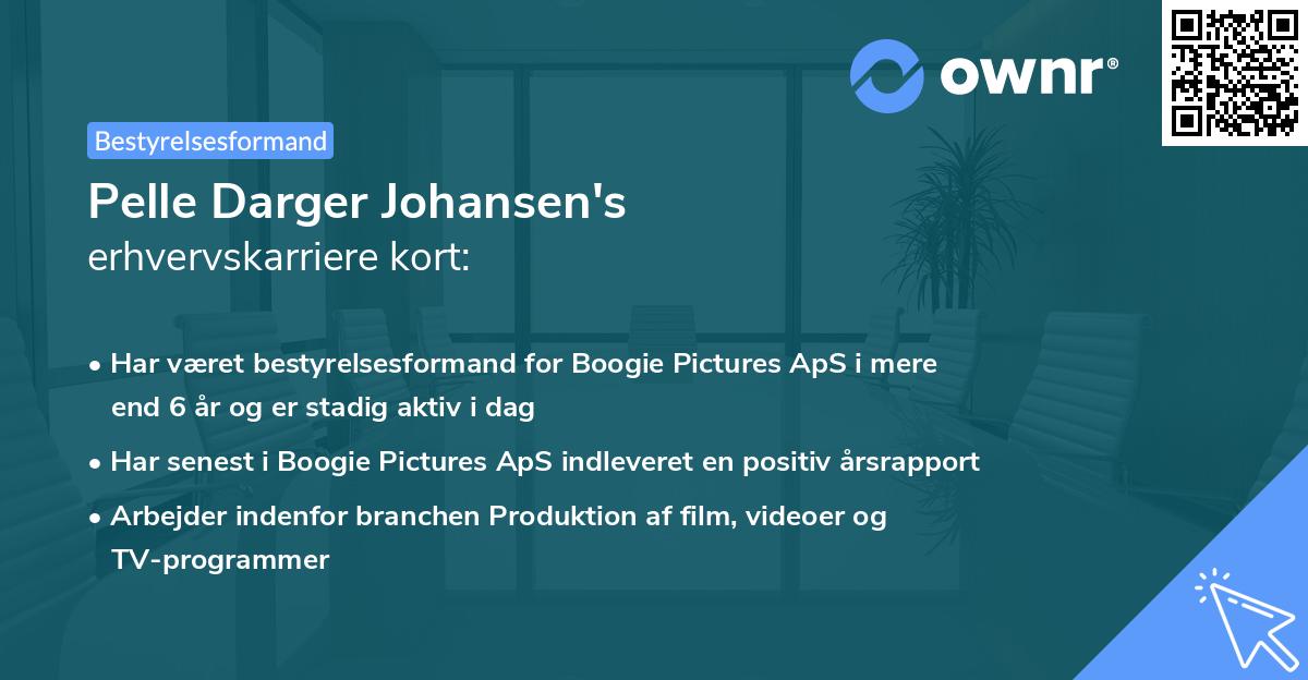 Pelle Darger Johansen's erhvervskarriere kort