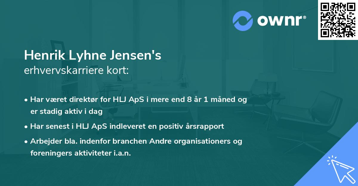 Henrik Lyhne Jensen's erhvervskarriere kort