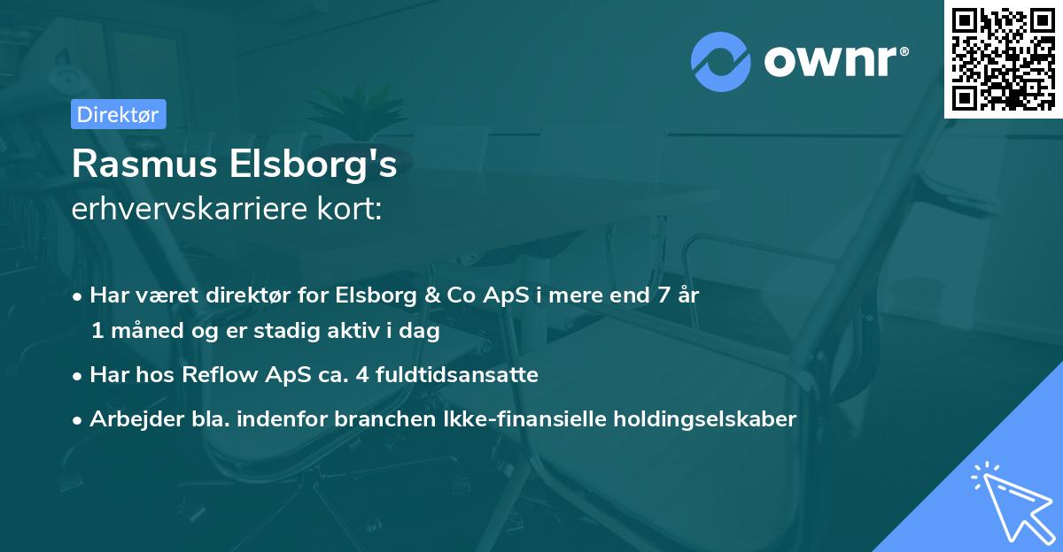 Rasmus Elsborg's erhvervskarriere kort