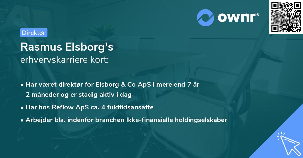 Rasmus Elsborg's erhvervskarriere kort