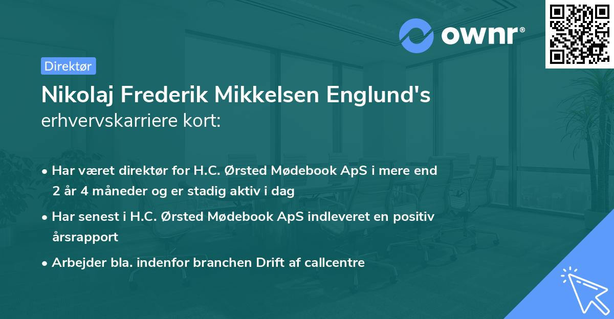 Nikolaj Frederik Mikkelsen Englund's erhvervskarriere kort