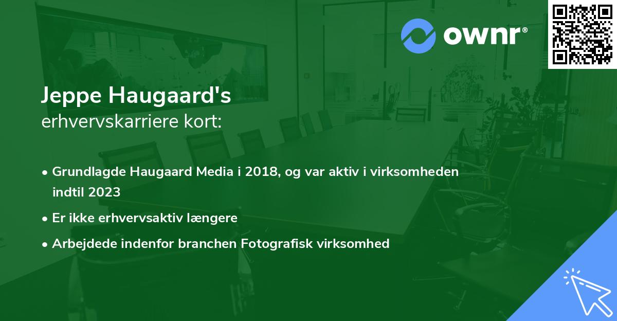 Jeppe Haugaard's erhvervskarriere kort