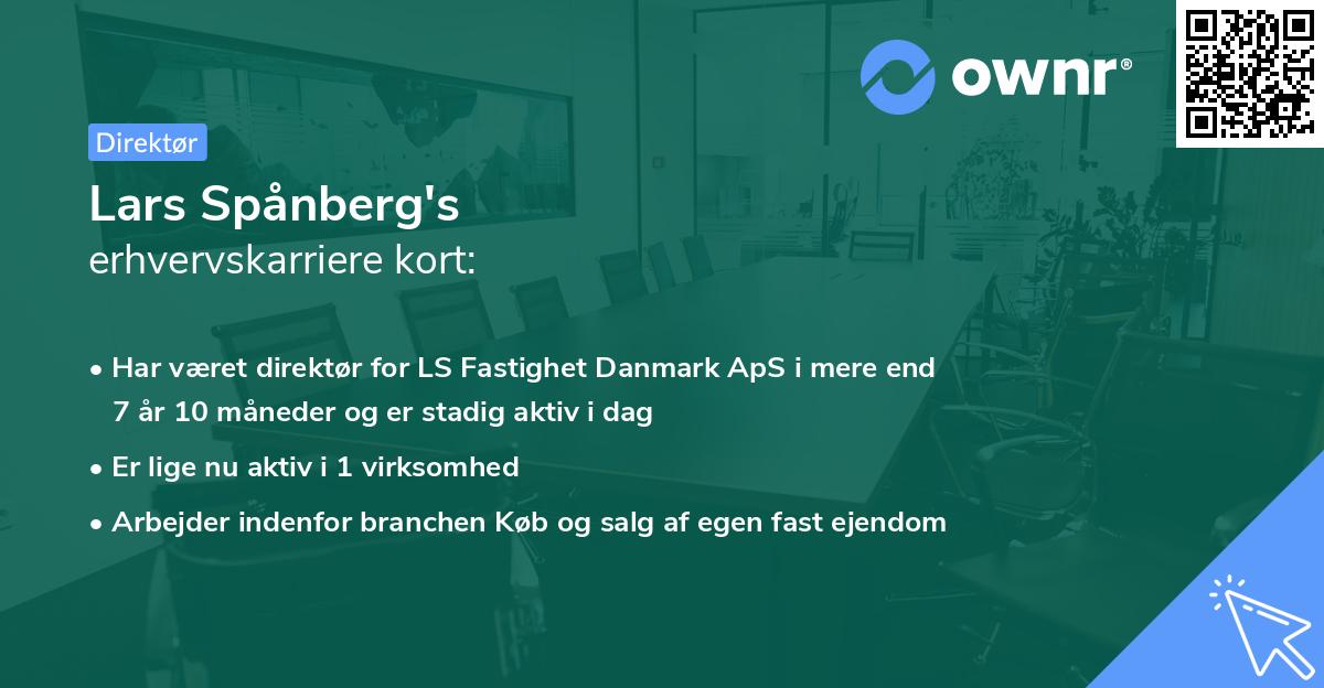 Lars Spånberg's erhvervskarriere kort