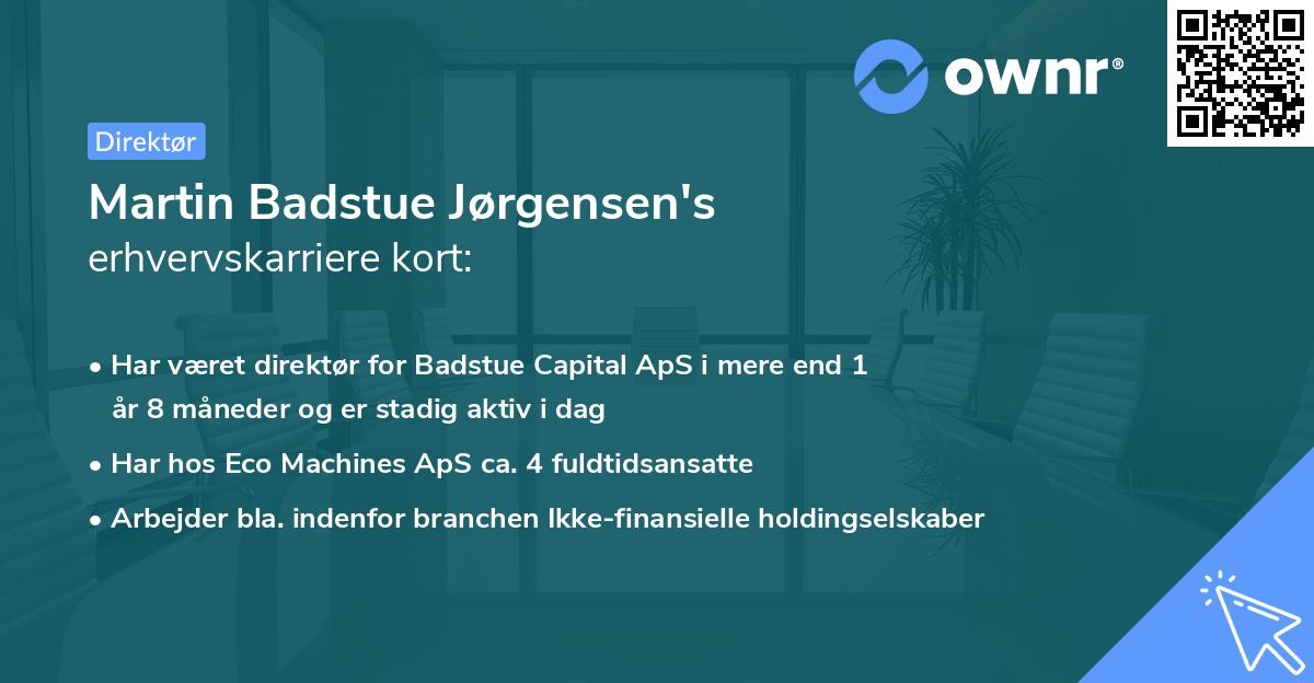 Martin Badstue Jørgensen's erhvervskarriere kort