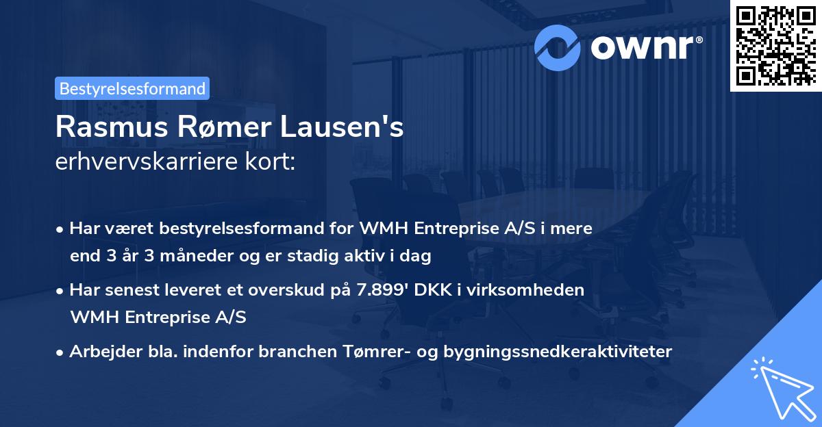 Rasmus Rømer Lausen's erhvervskarriere kort