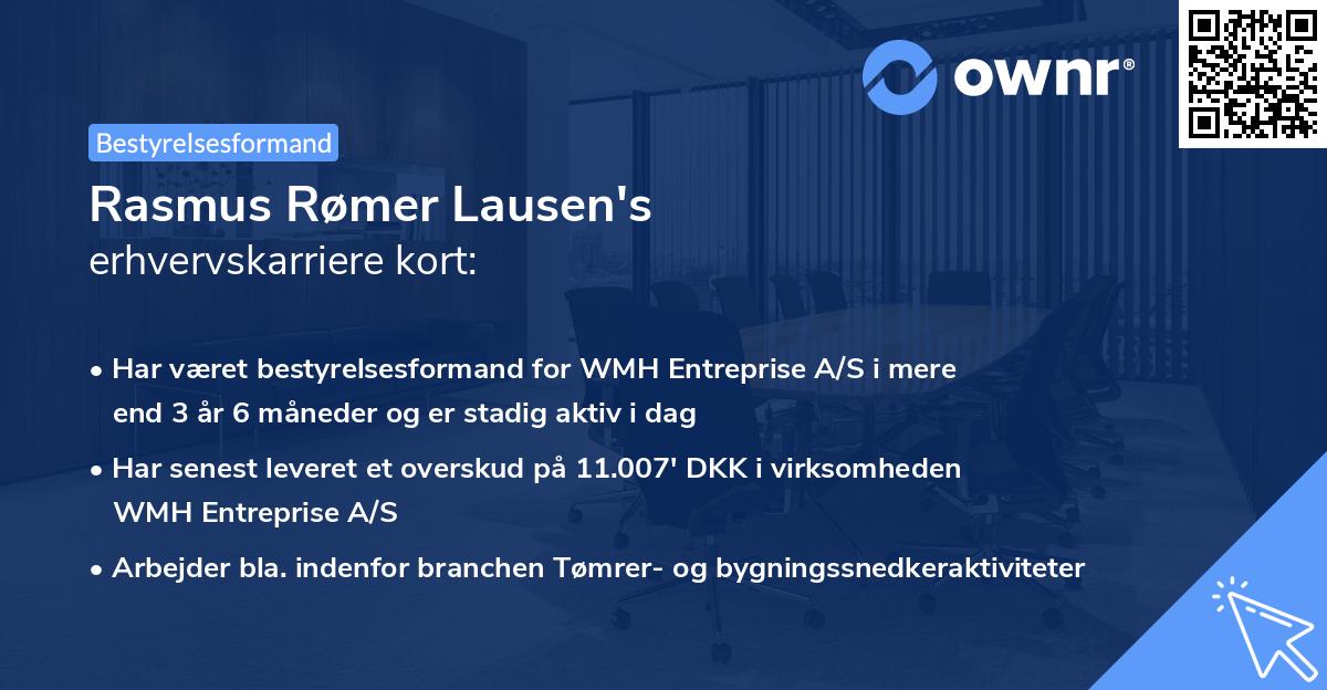 Rasmus Rømer Lausen's erhvervskarriere kort