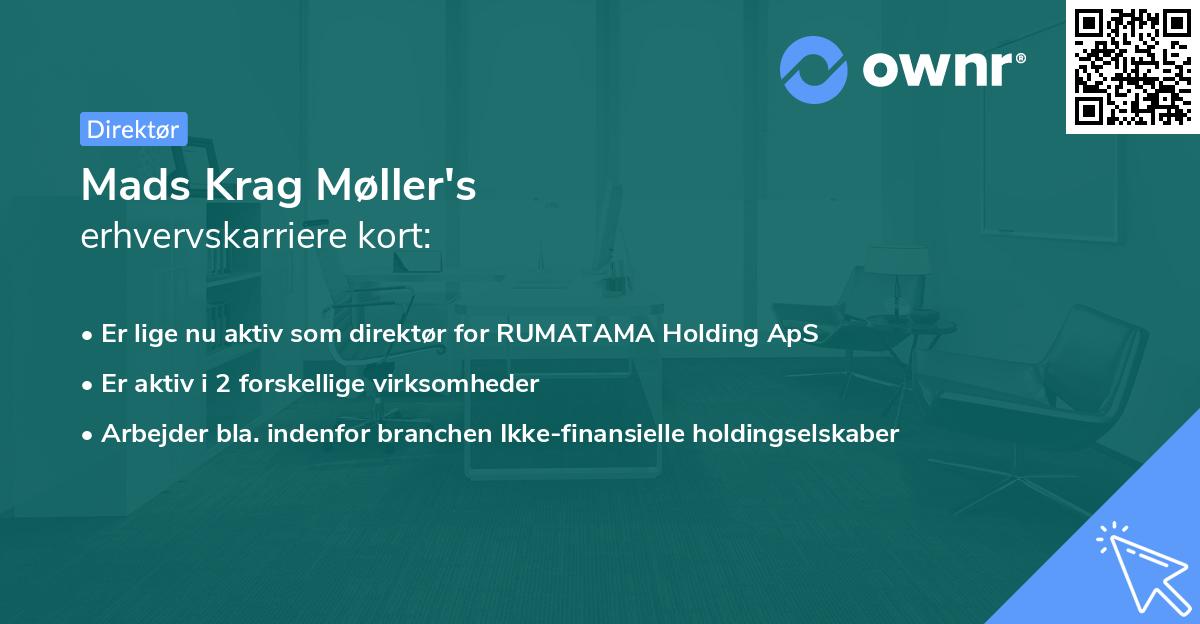 Mads Krag Møller's erhvervskarriere kort