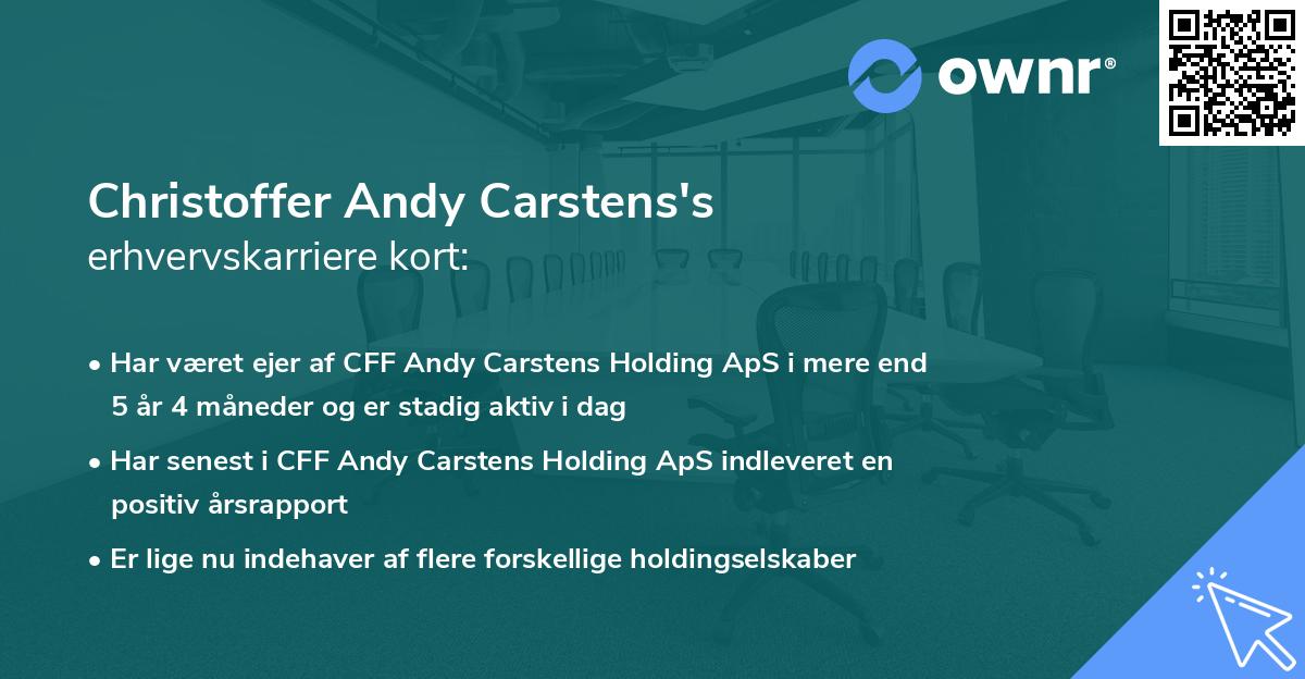 Christoffer Andy Carstens's erhvervskarriere kort