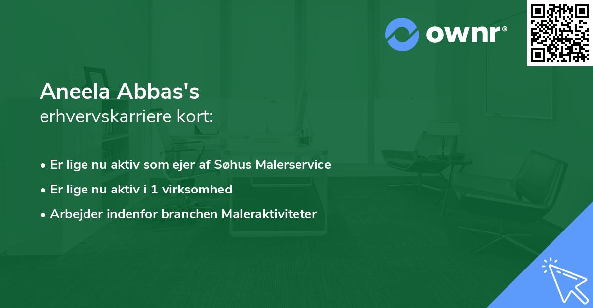 Aneela Abbas's erhvervskarriere kort