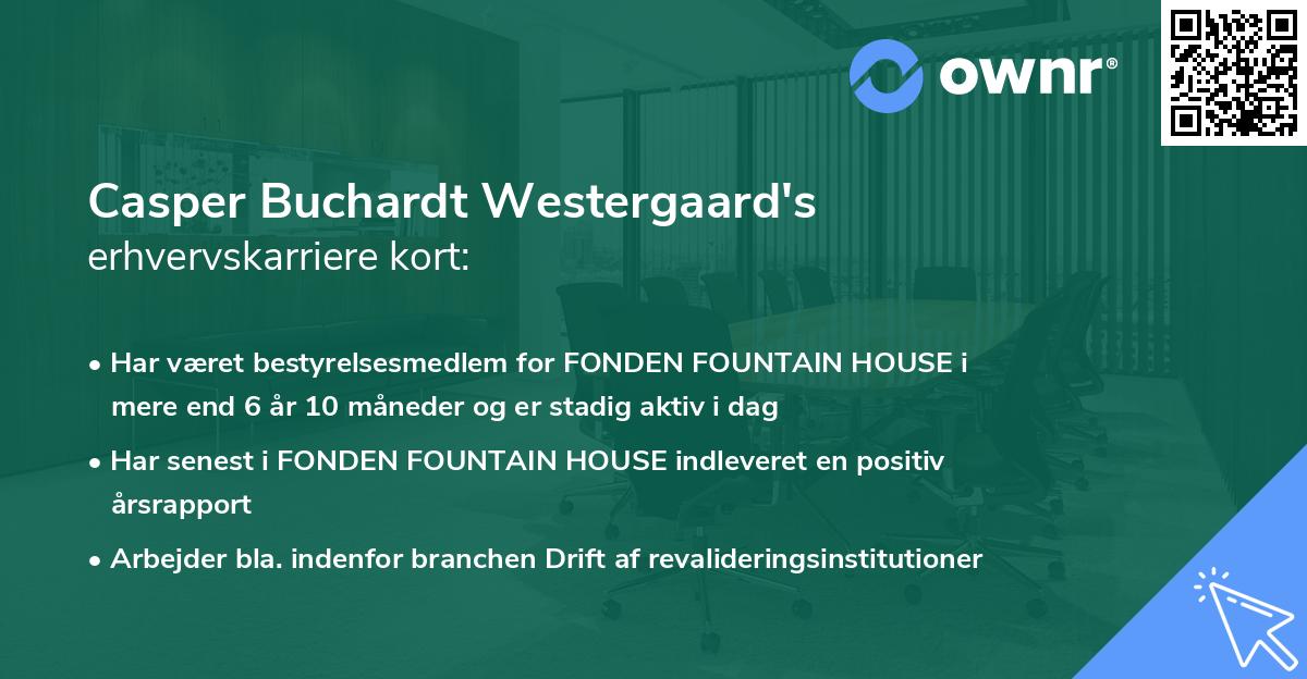 Casper Buchardt Westergaard's erhvervskarriere kort