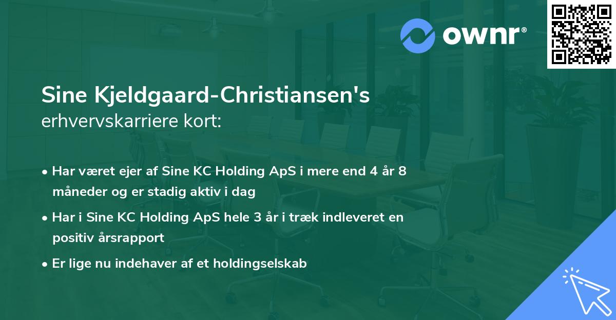 Sine Kjeldgaard-Christiansen's erhvervskarriere kort