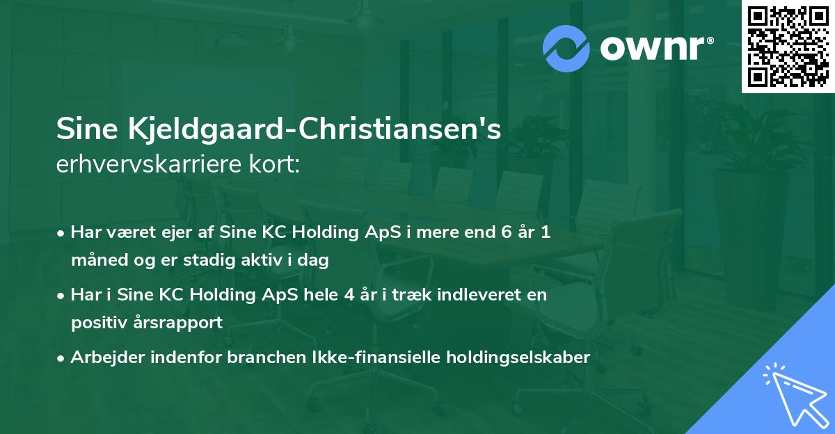 Sine Kjeldgaard-Christiansen's erhvervskarriere kort