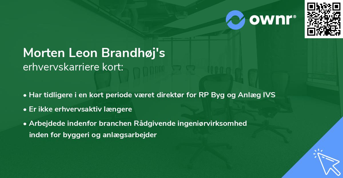 Morten Leon Brandhøj's erhvervskarriere kort