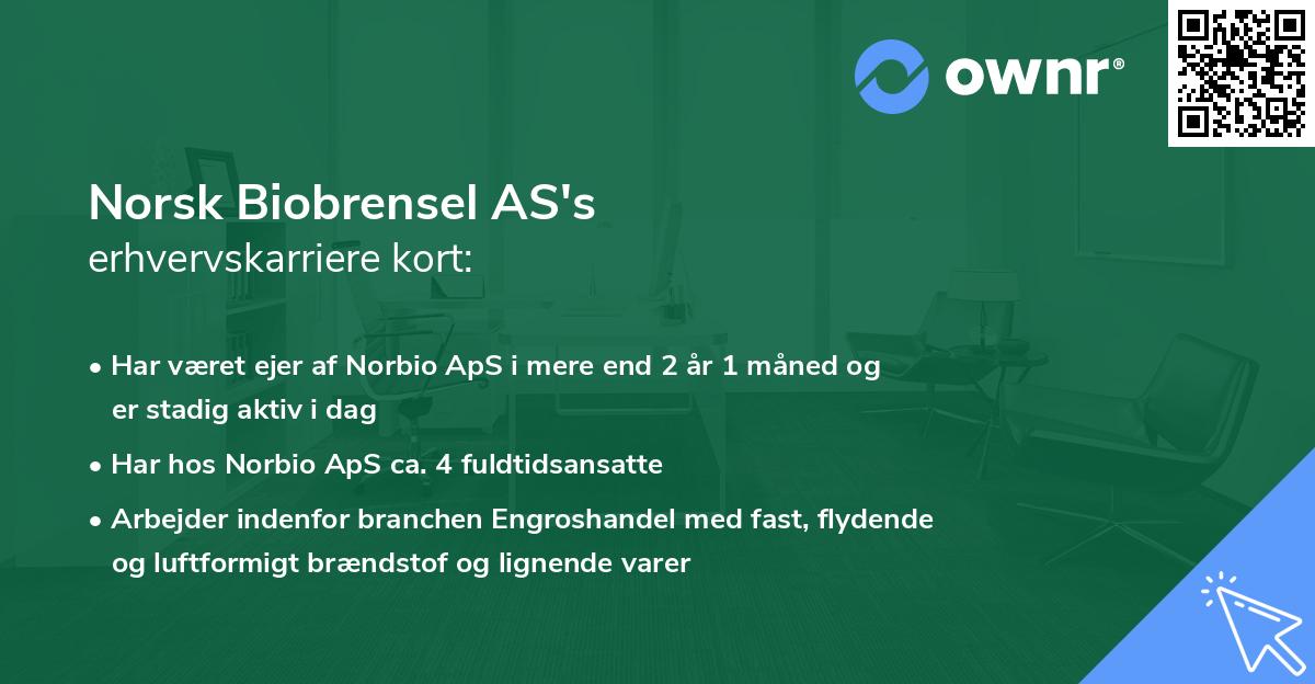 Norsk Biobrensel AS's erhvervskarriere kort