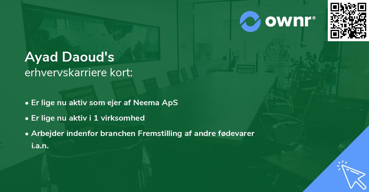 Ayad Daoud's erhvervskarriere kort