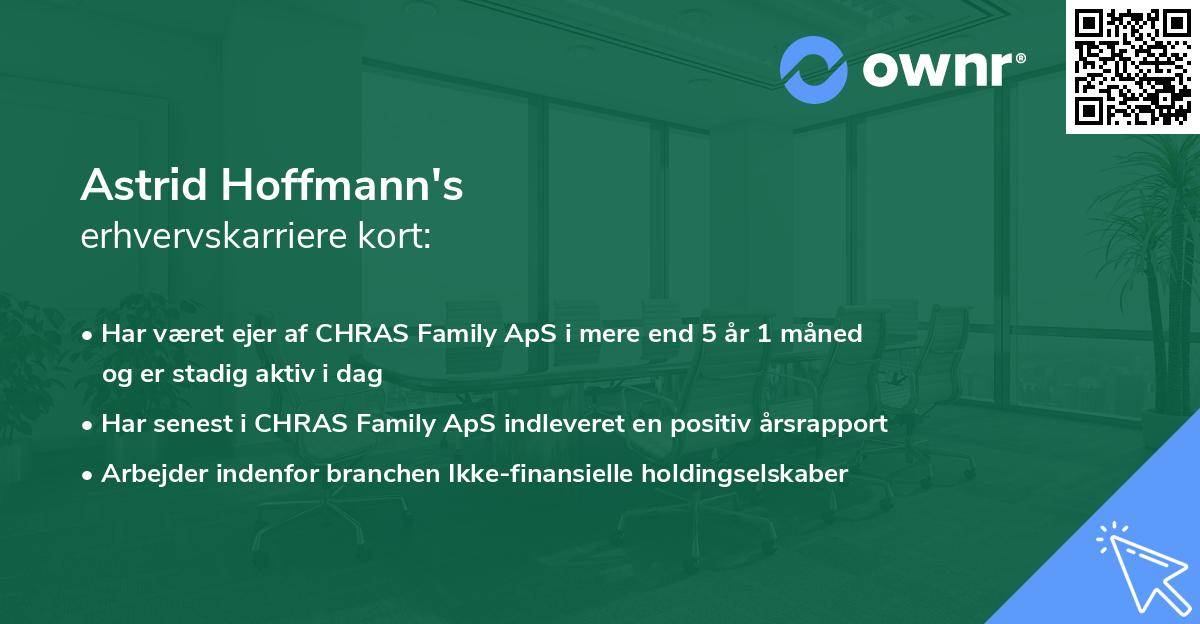 Astrid Hoffmann's erhvervskarriere kort